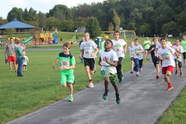 child running